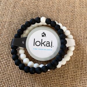 Lokai Black & White Bracelet Set